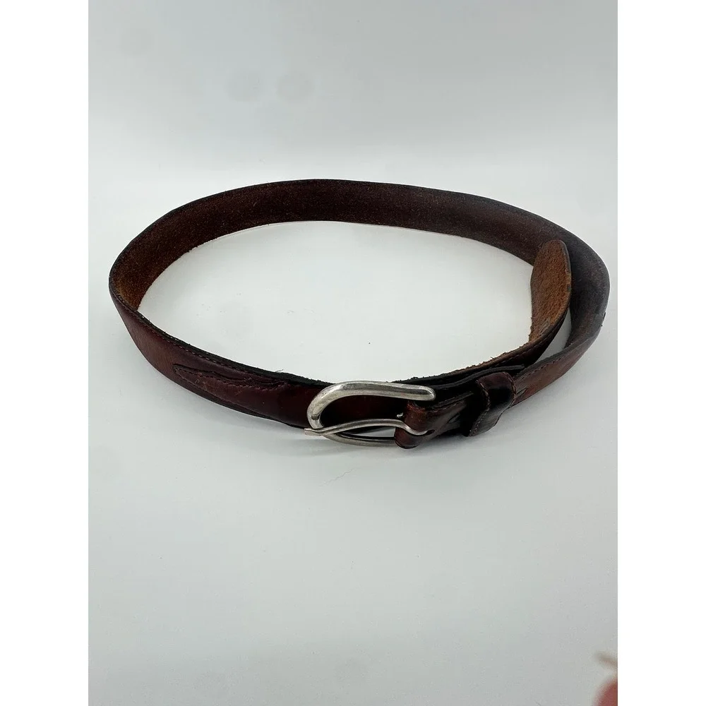 Silver Creek Classics Mens Brown Leather Belt 36 Western Distressed